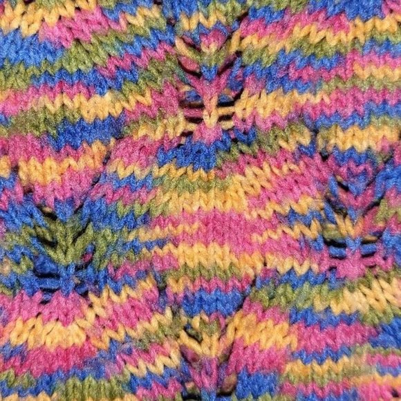 WILD FABLE Rainbow Boat Neck Pointelle Knit Pullover Sweater NWT - Picture 6 of 6